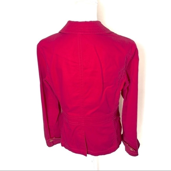 Talbots Pink Jacket Gold Buttons Sz 8 Women’s Coat Collared - Picture 5 of 8